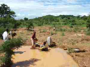 Women panning for gold